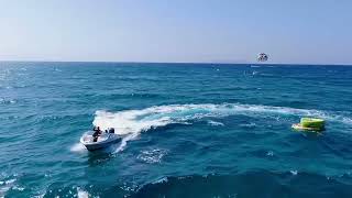 Crazy Sofa drone footage from Aris Water Sports