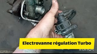 دور قطعة الإلكتروفان و علاقتها مع تيربو المحرك و اعراض تلفها. Electrovanne régulation Turbo