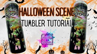 Halloween Scene Tumbler Tutorial for Beginners