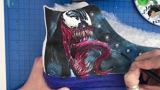 WIP Custom Painted Venom Converse Sneakers | Custom Shoes