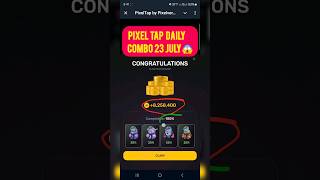 Pixel tap by pixelverse daily combo 23 July 2024 100% complection #pixeltap #pixelverse #pixeltap