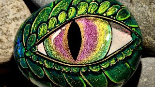 Dragon Eye using metallic watercolour