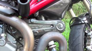 Ducati m1100 evo sound check with arrows carbon slip on exhaust