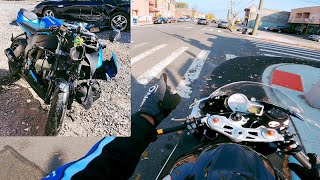 MY MOTORCYCLE ACCIDENT | TOTALED KAWASAKI NINJA ZX6R | STORY TIME ON MY BMW S1000RR | EP1