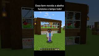 Essa farm movida a abelha funciona o tempo todo! #shorts  #minecraft #professorminecraft