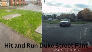 Dash Cam Hit and run on Duke Street Flint Flintshire, Wales on 15:11 16.11.22