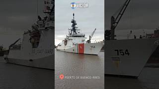 🇦🇷🤝🇺🇸 Arribó al puerto de Buenos Aires el USCG JAMES, fue recibo por la Prefectura Naval Argentina ⚓