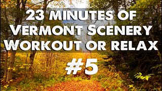 23 Minute Indoor Treadmill Workout Scenery #5 - Vermont Fall Foliage Trail Run in 4k