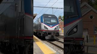 Washington DC bound Amtrak Northeast Regional cruising through Sharon