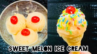 SWEET MELON ICE CREAM | HOMEMADE ICE CREAM IN 5 MINUTES |#icecream