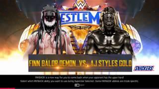 WWE 2K19 AJ Styles Gold vs Demon Finn Balor