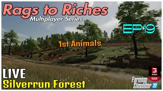 Rags to Riches Multiplayer / Silverrun Forest LIVE / Ep 19 / FS22 / PS5 / RustyMoney