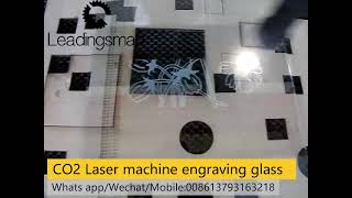 CO2 Laser machine engraving glass