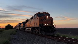 Great Late Afternoon Shot! BNSF 7343 & NS AC44C6M Lead Extremely Short Intermodal