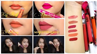 MYGLAMM LIT Liquid Lipstick Swatches || GET *FREE* LIPSTICKS😍 TODAY 2022 | Hidden beauty