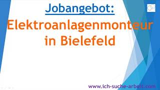 Jobangebot Elektroanlagenmonteur in Bielefeld