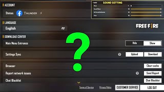 Free Fire Basic Setting