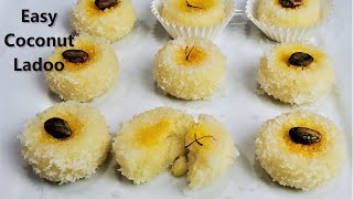 Easy Coconut Ladoo Recipe, Nariyal Ladoo, Instant Coconut Laddu Sweet