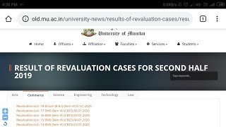 Mumbai University || Revaluation Results || 2ndhalf 2019 || commerce || B.com ,BMS