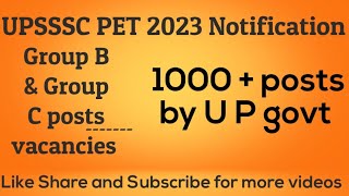 UPSSSC 2023 vacancies - Group B Group C #jobsearch #governmentjobs #jobs #govtjobs #upsssc