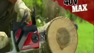 Oregon PowerNow 40V Battery-Powered Chainsaw Demonstration from Baileysonline.com