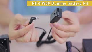 Pin ảo Dummy Kingma NP-FW50 + Adapter