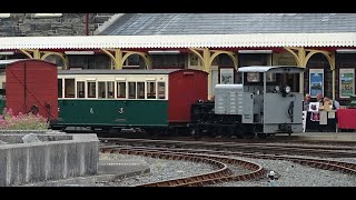 RD26009c(vid).  MOELWYN departing from Porthmadog Harbour Station.