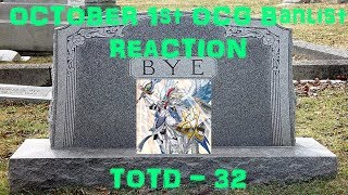 Yugioh! October 1st OCG Banlist Reaction - TOTD 32