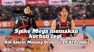 Spike Mega Memakan Korban Lagi, Red Sparks menang Dramatis VS AI Peppers