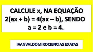 Equação literal. Matemática Questões de Concursos e Provas aula 253. Prof. Ivan Valdomiro.