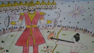 dushera drawing for beginners#artacademy #viralvideo #viral @artwithdududhariwal