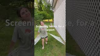 Add screen behind your lattice, for a cool, shaded wall #ford #automobile #diy #carport #lattice