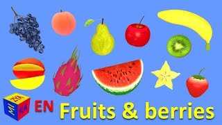 Learn fruits and berries for kids – educational cartoon for babies and toddlers