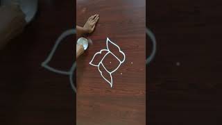 Easy rangoli design | Small | muggu | Kollam #shorts