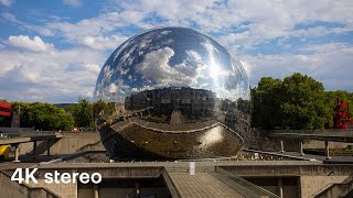 Walking in Paris – La Villette Part 1 (4K, Stereo Sounds)