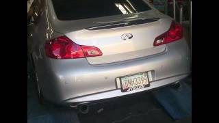 G37 Sedan wit Motordyne ART Pipes and Top Speed Pro 1 Y back