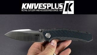 Zero Tolerance 0850 Knife Blue Carbon Fiber "Walk-Around" - Knives Plus