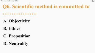 "Research Methodology" Practice Test Part 1