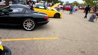 Cars & Coffee at Automotive Hall of Fame. Roll out(1)