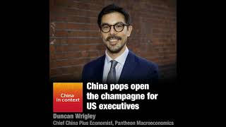 China pops open the champagne for US executives