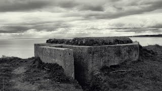 'The Pill box' (B/W). Beacon Hill, Flamborough, East Yorkshire. DJI Mini 3 Pro