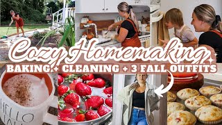 COZY HOMEMAKING | CLEAN WITH ME + BAKE + FALL OUTFIT IDEAS | EXTREME CLEANING MOTIVATION | MarieLove