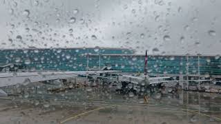 Rainy Taxi & Take Off SEOUL INCHEON AIRPORT -  AIR FRANCE B777-300ER