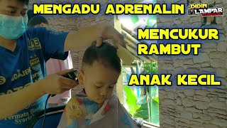 potong rambut || anak kecil yang rambutnya tipis halus Pengan di rapihin || @didinlampar751