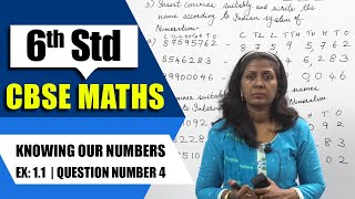 6th Std CBSE Maths Syllabus | Knowing our Numbers -  Exercise 1.1  | Question number 4 |  Part-19