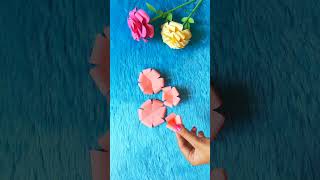 easy paper rose making idea #shorts #youtubeshorts