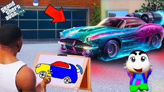 FRANKLIN MADE BIG ULTRA GOD SUPERCAR WITH MAGICAL PAINTING WITH SHINCHAN AND PINCHAN IN GTA 5