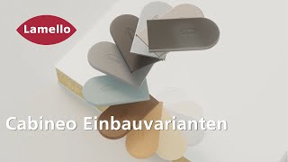 Cabineo Einbauvarianten | aufliegend | flächenbündig | mit Abdeckkappe