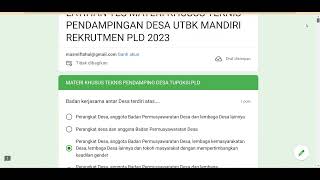 LATIHAN TES ONLINE MANDIRI SELEKSI PLD 2023 | MATERI PENDAMPINGAN