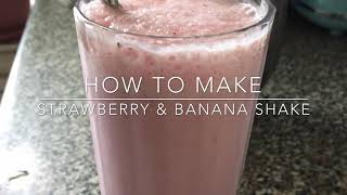 STRAWBERRY SMOOTHIE 🍓 | + BANANA 🍌(Optional) | Healthy Four Ingredient ONLY | Easy & Quick